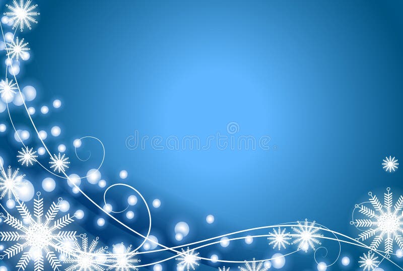 Snowflake and Lights Blue Background royalty free illustration Snowflake and Lights Blue Background royalty free illustration