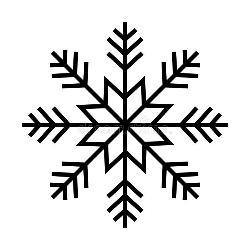 Snowflake line icon stock illustration