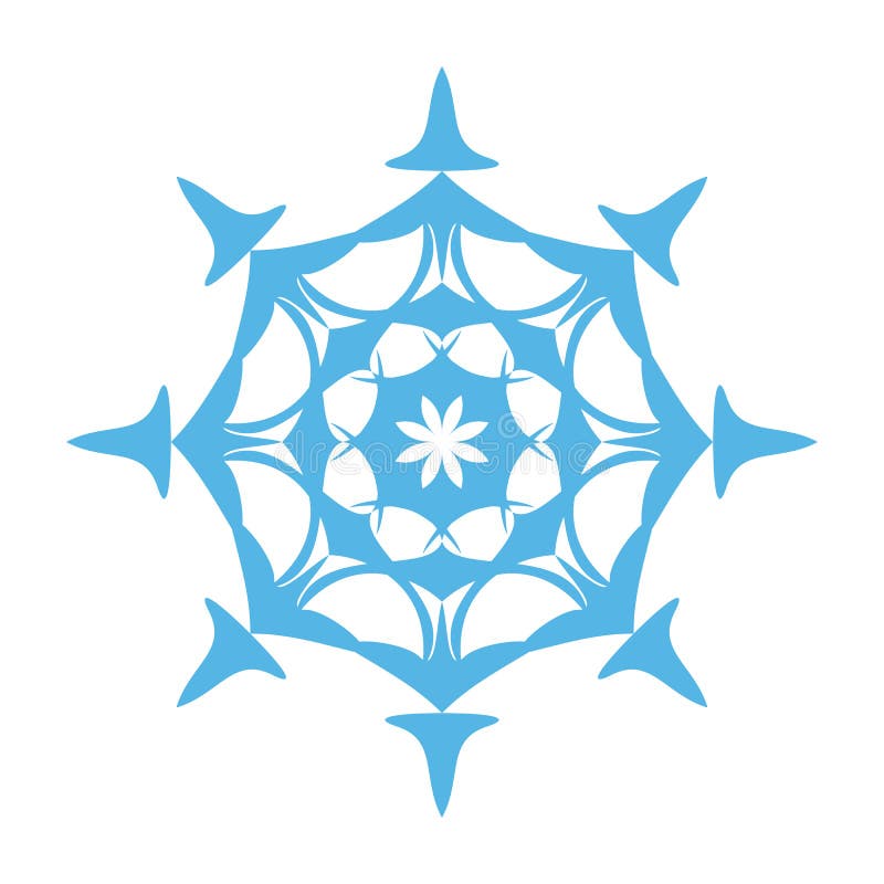 Snowflake ornate stock vector. Illustration of decorative - 130795862