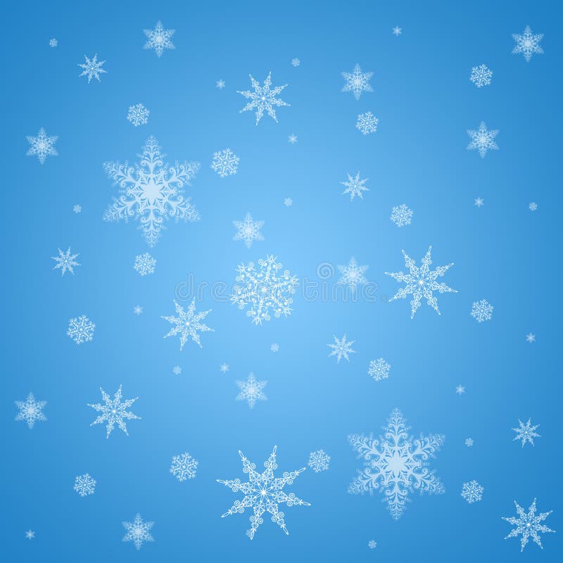 White Snow Flakes Hanging on Strings Stock Vector - Illustration