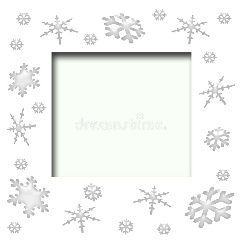 Snowflake scrapbook frame