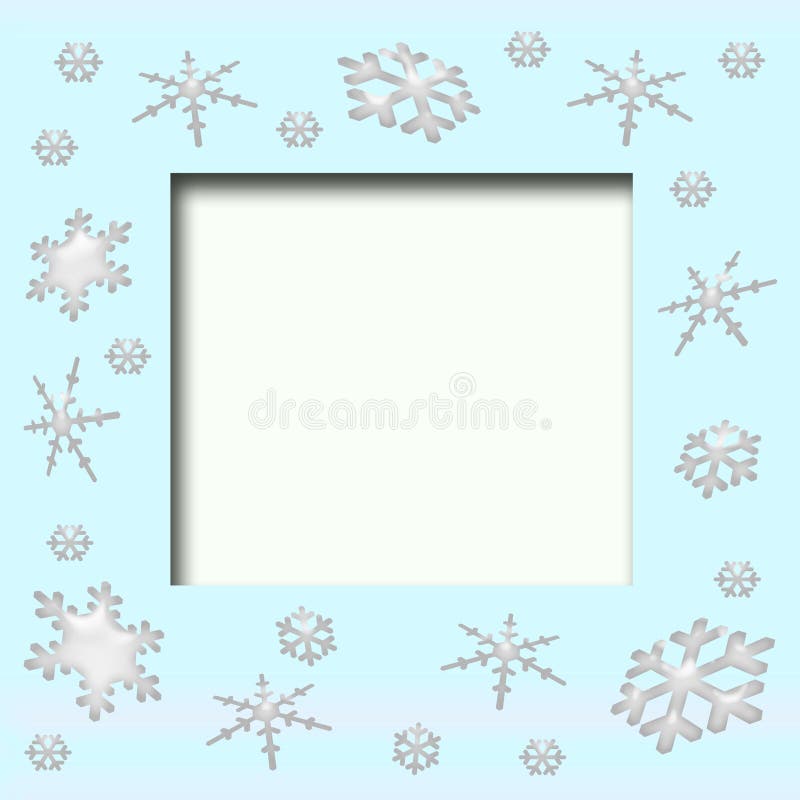 Snowflake scrapbook frame