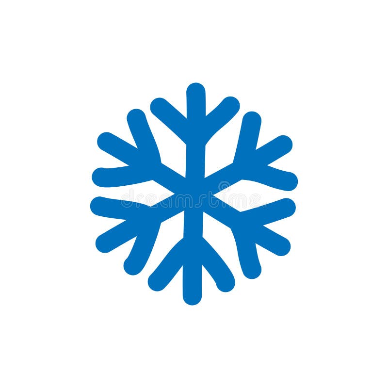 Snowflake Sign. Blue Snowflake Icon Isolated on White Background. Snow  Flake Silhouette Stock Vector - Illustration of season, decorative:  130564529