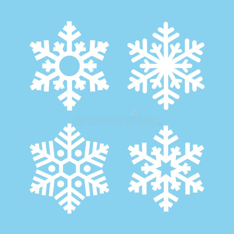 Snowflake silhouette vector icon royalty free illustration