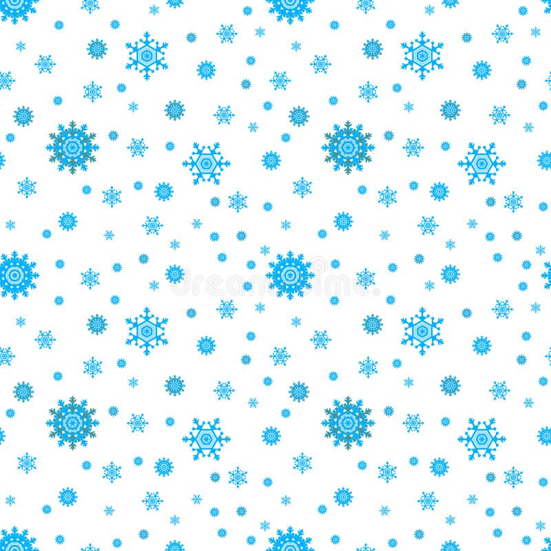 Snowflake simple seamless pattern stock illustration