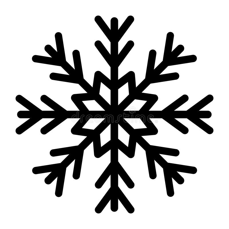 Snowflake vector icon. Winter sign royalty free illustration