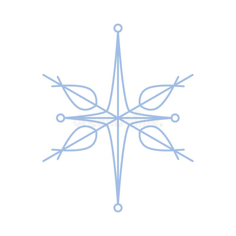 Snowflake on a White Background Stock Vector Illustration of december