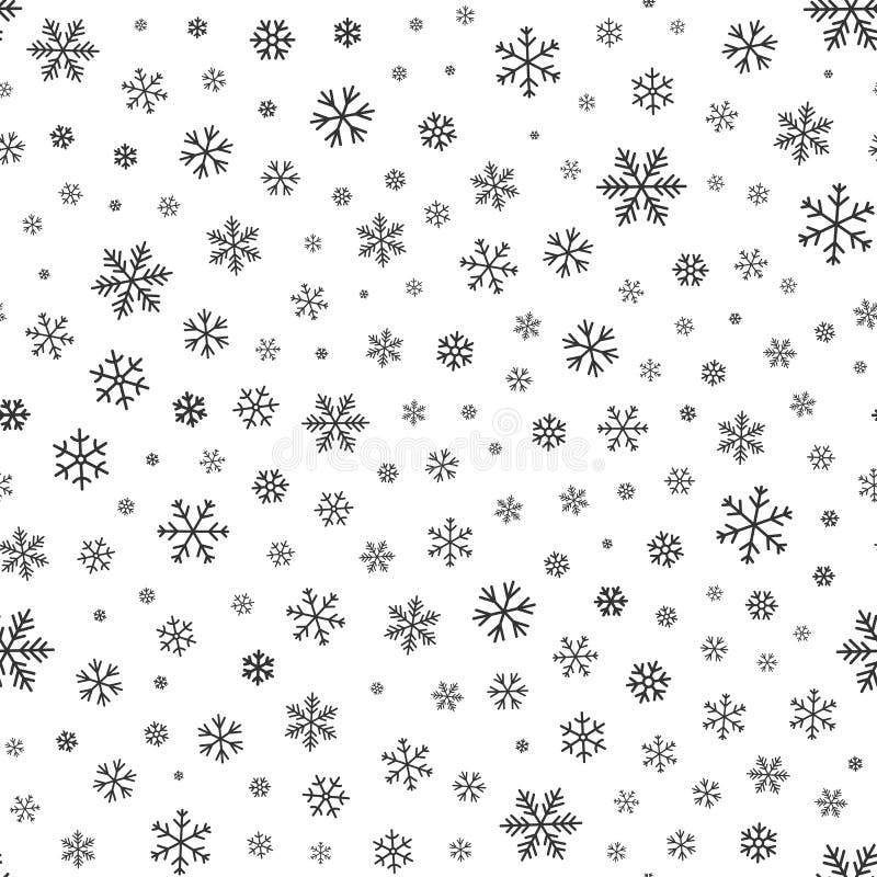 Snowflake winter snow line seamless pattern vector royalty free illustration