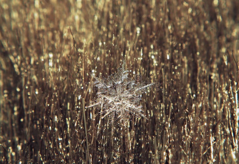 Snowflake όμορφο στο γκρίζο υπόβαθρο στοκ εικόνες