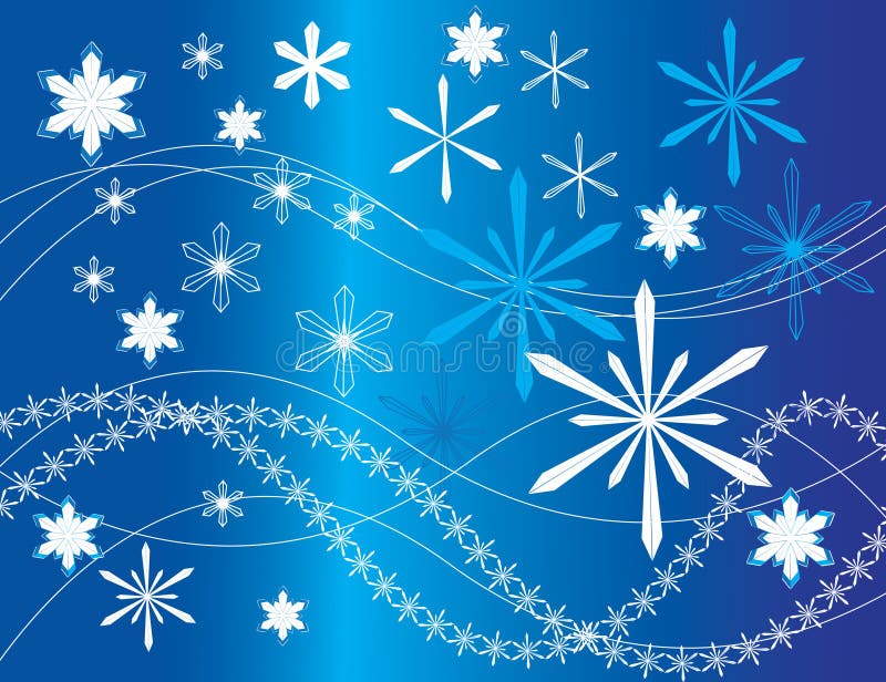 Snowflakes are Featured in an Abstract Seasonal Illustration. Snowflakes are Featured in an Abstract Seasonal Illustration.