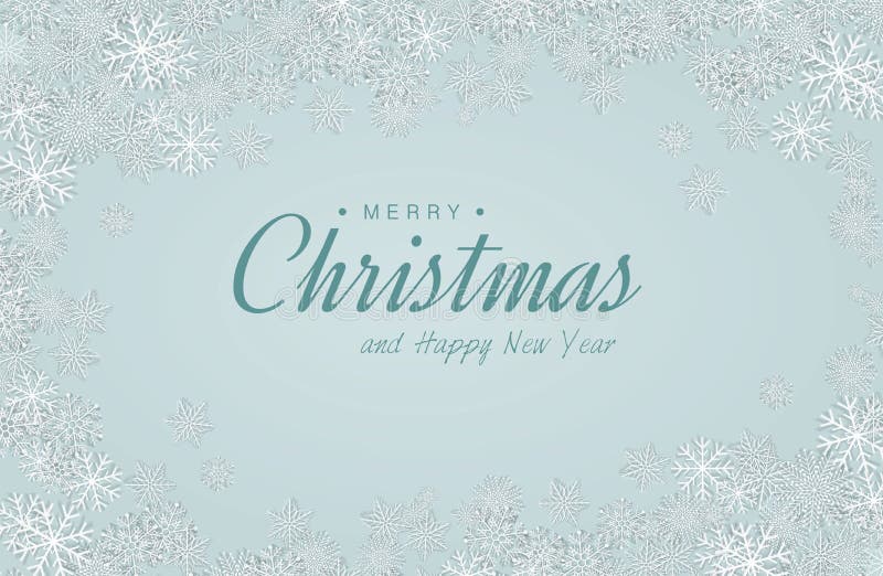 Vector merry christmas card with snowfalkes. - Illustration vector illustration Vector merry christmas card with snowfalkes. - Illustration vector illustration