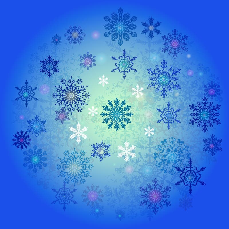 Snowflakes Of Different Shapes Stock Vector - Image: 62375464