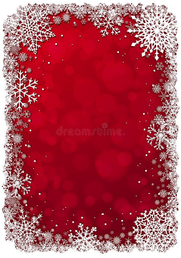 Snowflakes för bakgrundsjulred stock illustrationer