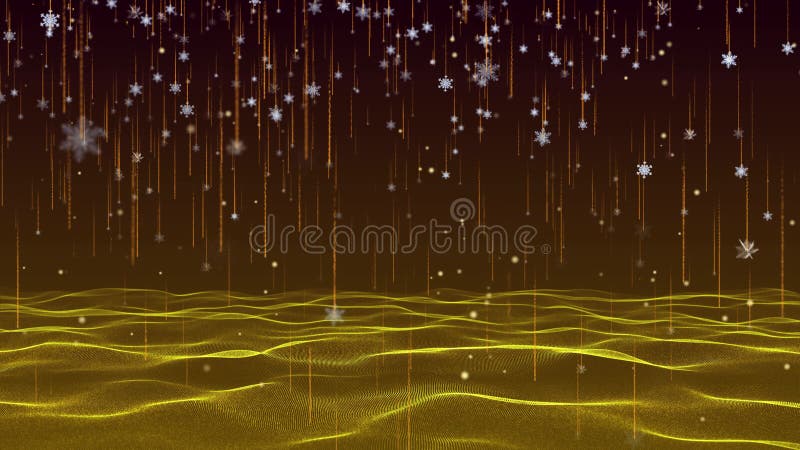 Snowflakes and particle waves background royalty free illustration