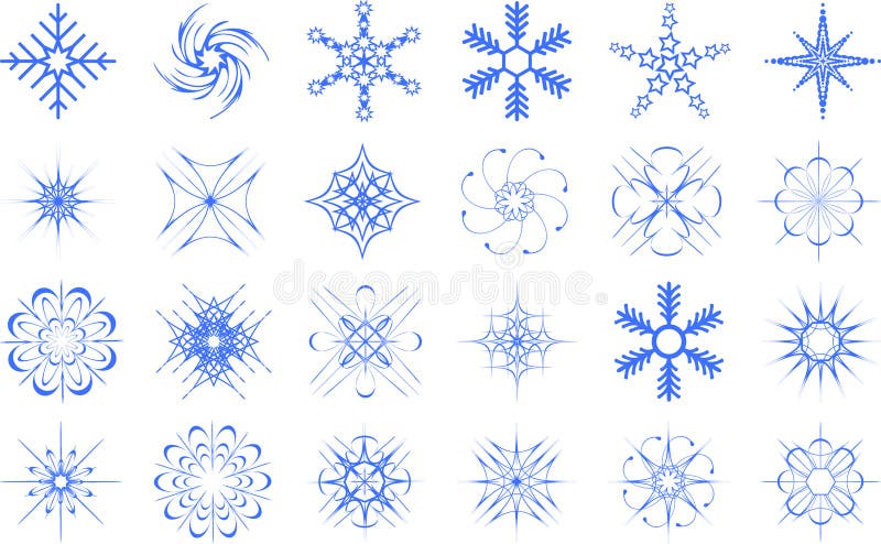 Snowflakes set