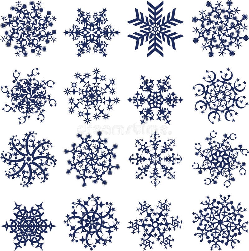Snowflakes on White, Vector Stock Vector - Illustration of flake