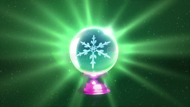 Snowflakes Χριστουγέννων σφαίρα κρυστάλλου πράσινη