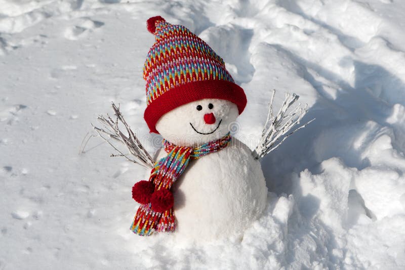 Smiling snowman stock photo. Image of happiness, space - 34808588