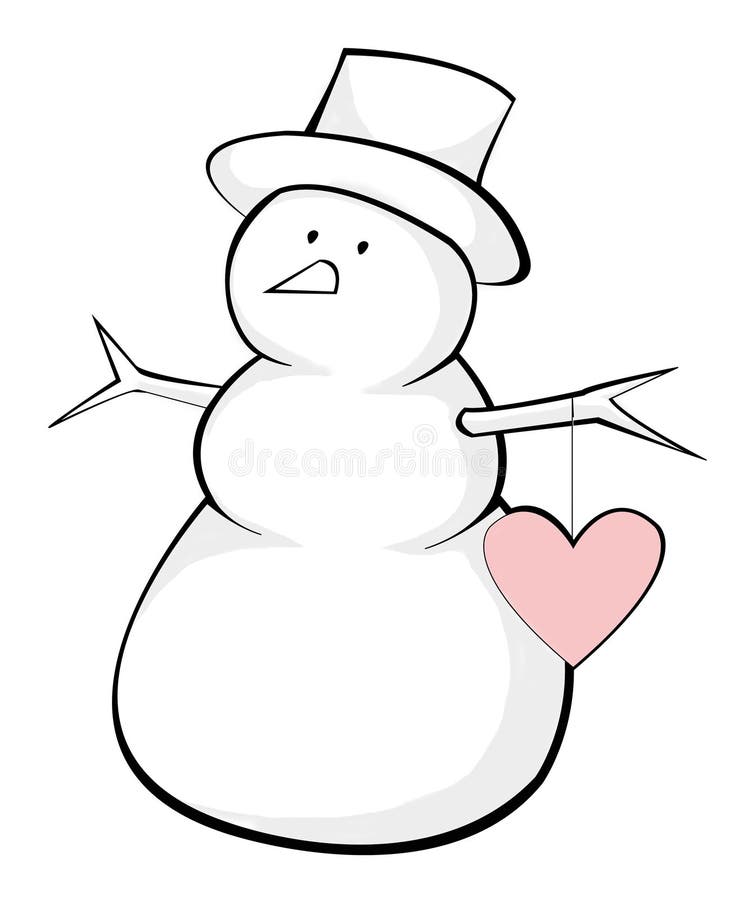 Snowman stock illustration.