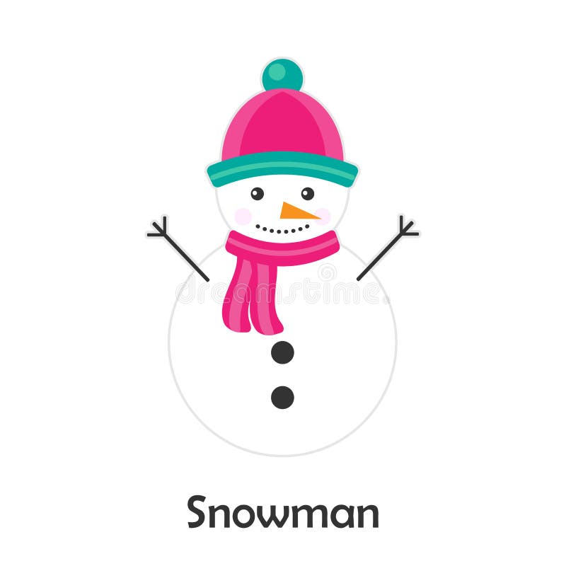 Snowman in Cartoon Christmas Card for Kid, Preschool Activity for Children, Vector Stock - Illustration of kindergarten, abstract: 133372725