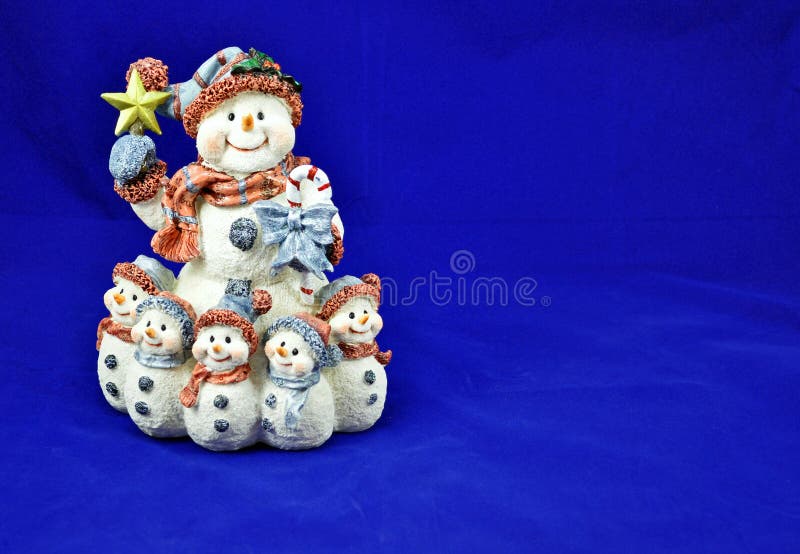 Snowman with children