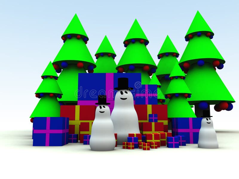 Snowman and Christmas Presents 12