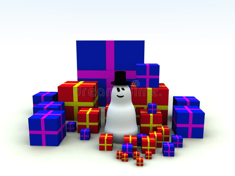 Snowman and Christmas Presents 6