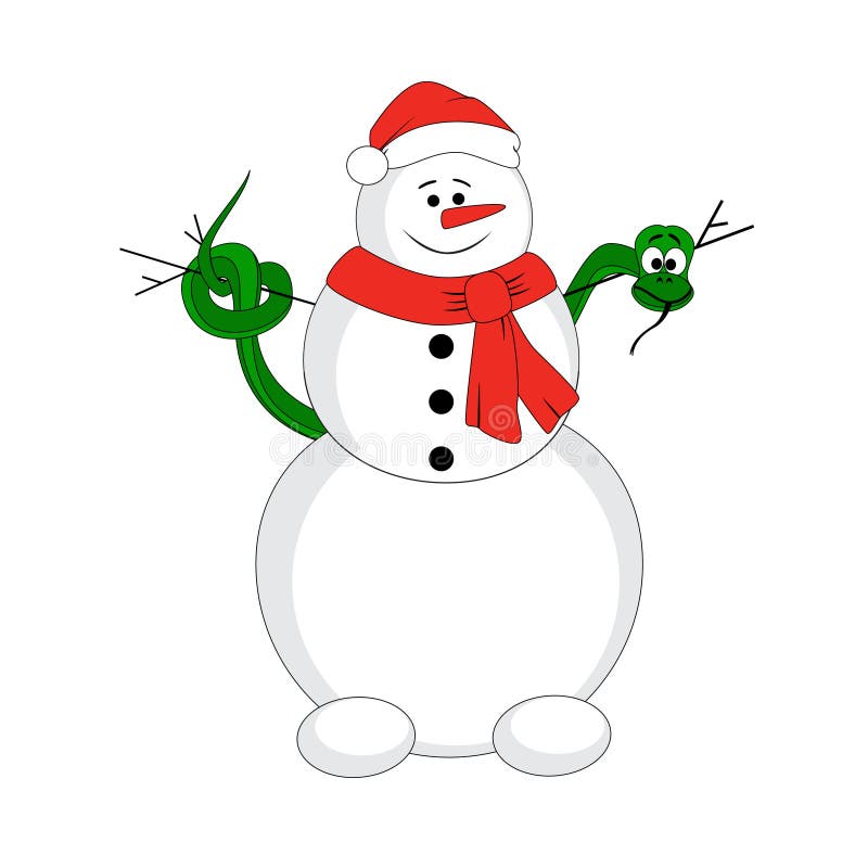Download Christmas Snake With Fir Tree Stock Vector - Illustration ...