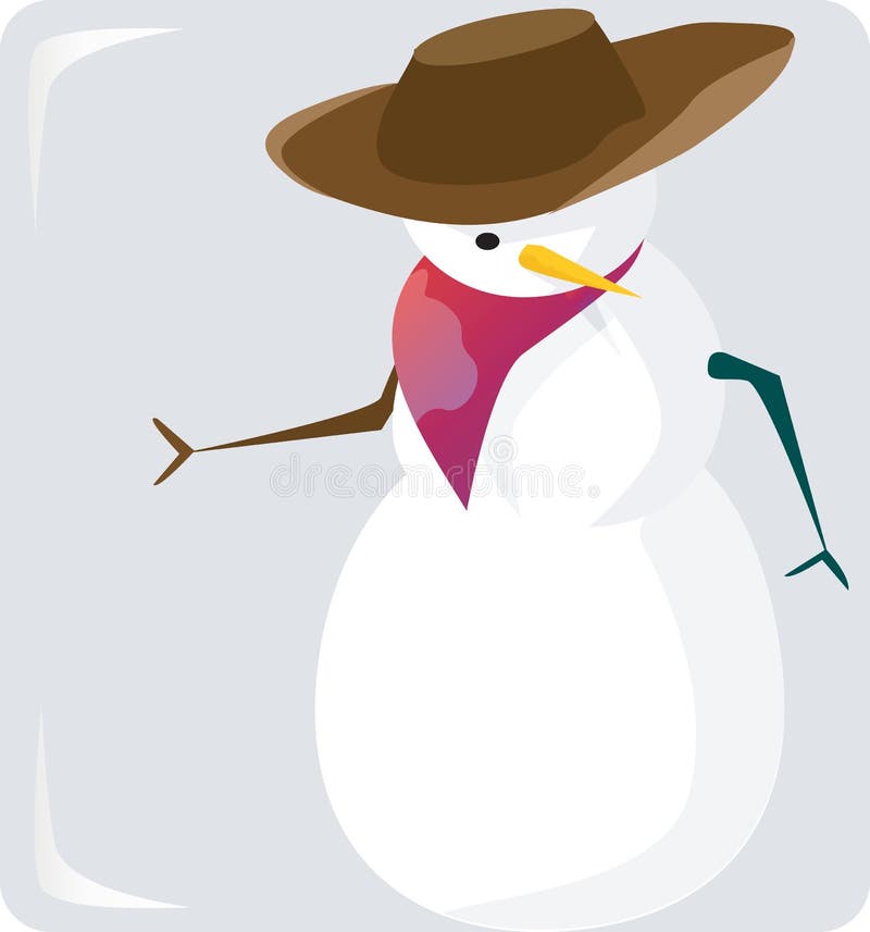 Snowman with a hat