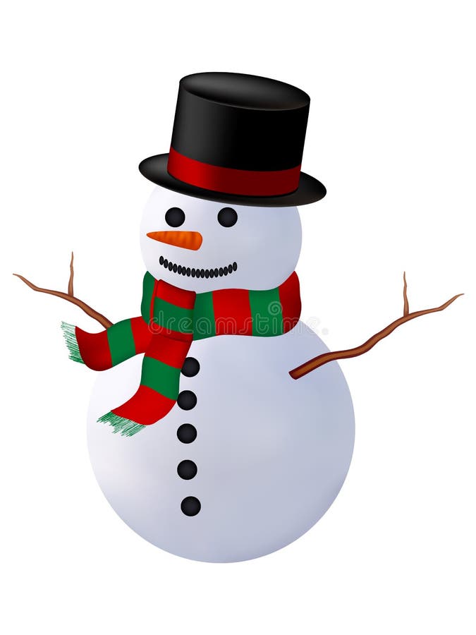 Snowman stock vector. Illustration of smile, contemporary - 6986859