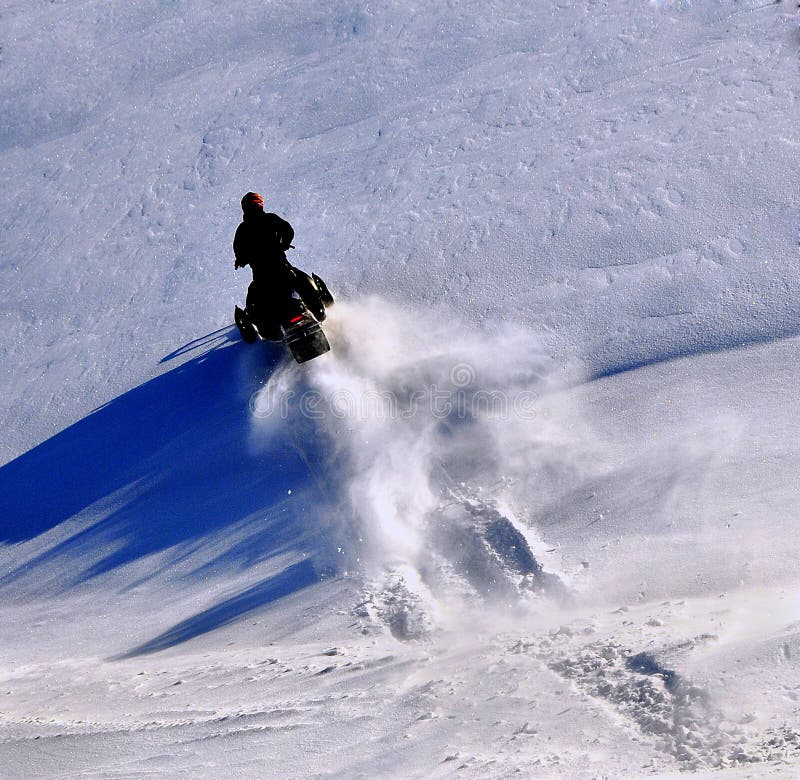 Snowmobiler at Jones Pass, CO Stock Image Image of cornice