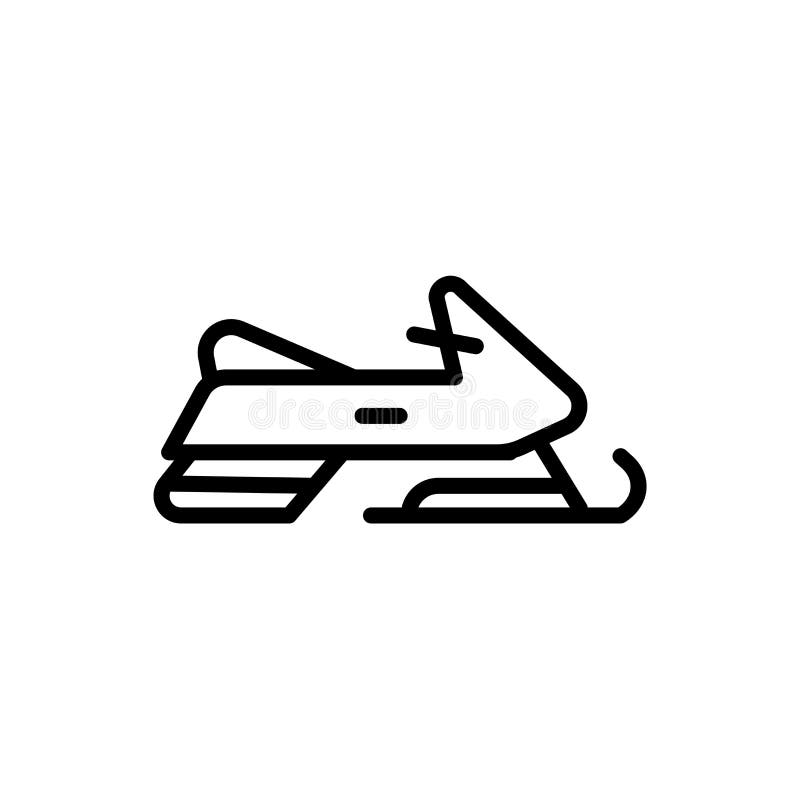 Snowmobile Linear Icon. Modern Outline Snowmobile Logo Concept O Stock