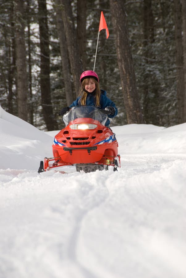 Snowmobile-Mädchen stockfotos Snowmobile-Mädchen stockfotos