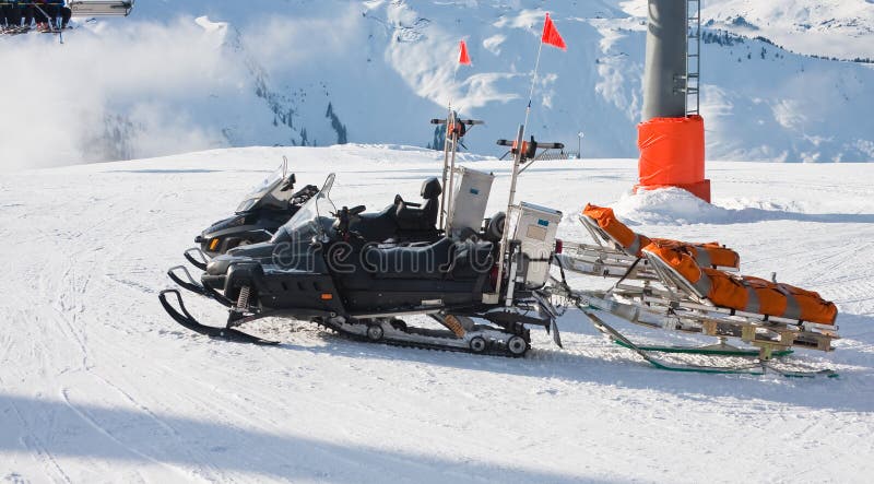 Snowmobile and trailer