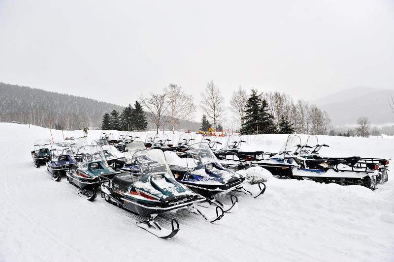 Snowmobiles stock photography Snowmobiles stock photography