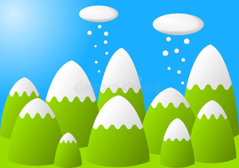 Snowy-Berge vektor abbildung Snowy-Berge vektor abbildung