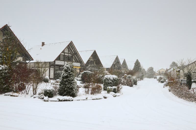 Snowy german village