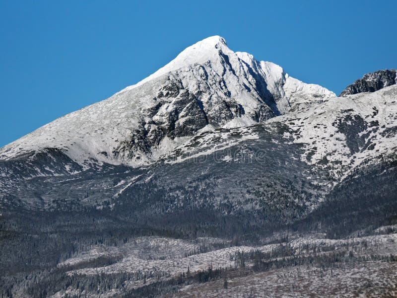 Snowy Krivan in High Tatras