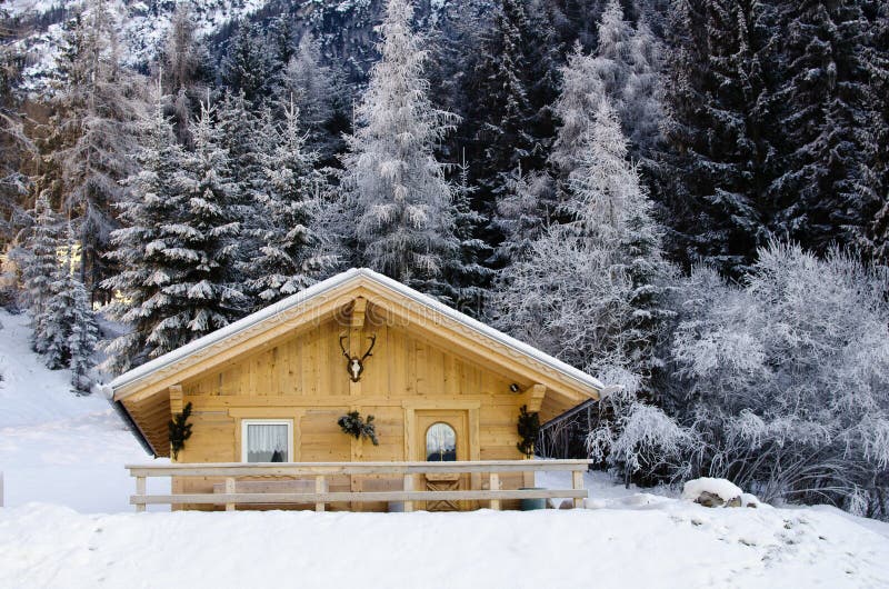 Snowy Landscape of Dolomites