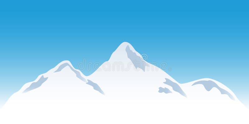 Snowy mountain peaks