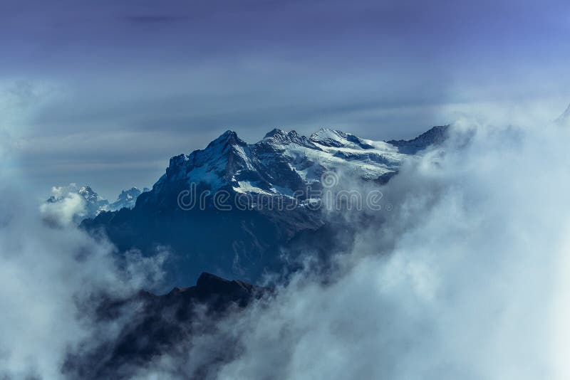 Snowy mountain peaks in switzerland stock photography Snowy mountain peaks in switzerland stock photography