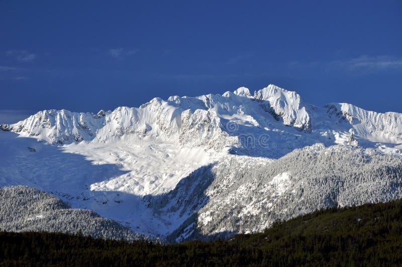 Snowy mountain range