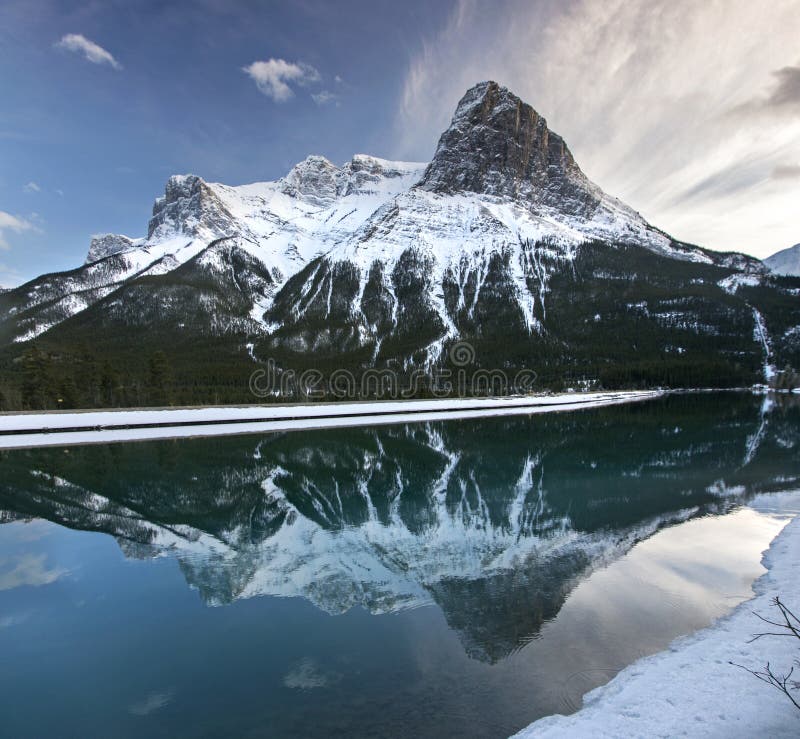 Snowy Mountain Top Reflections royalty free stock images Snowy Mountain Top Reflections royalty free stock images
