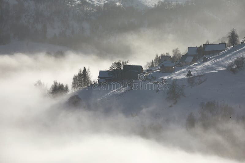 Winter Snowy Mountain Landscape