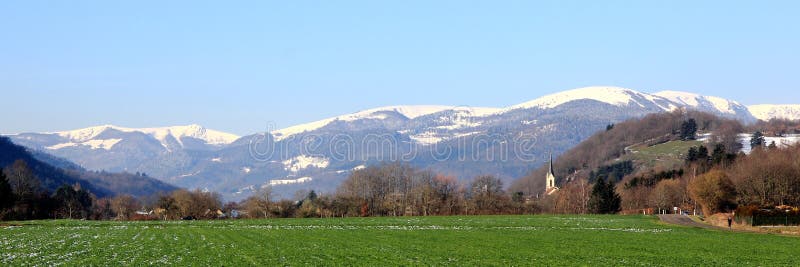 Snowy mountains of Vosges