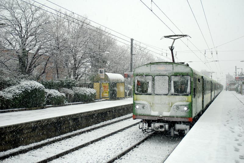 Snowy winter in Dublin stock image Snowy winter in Dublin stock image