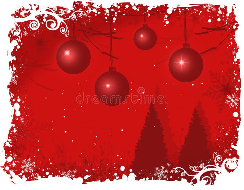 Snowy-Wintermärchenland/-ROT stock abbildung Snowy-Wintermärchenland/-ROT stock abbildung
