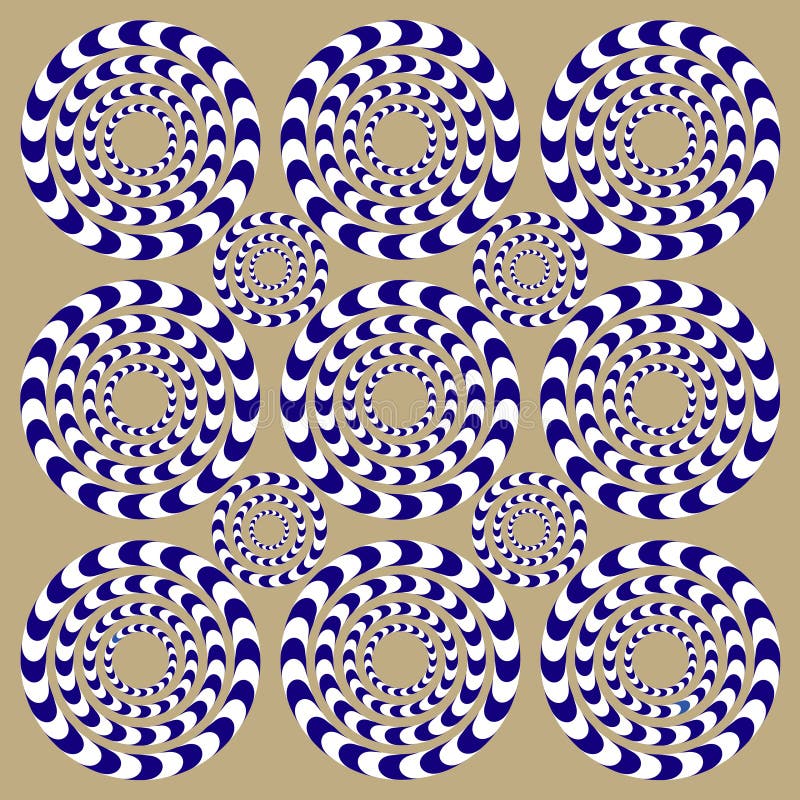 Snurrandecirklar (illusionen) royaltyfri illustrationer