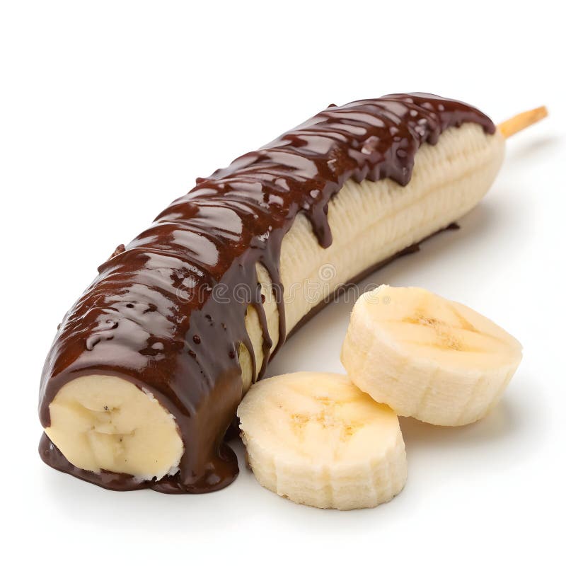 Snygg choklad Banana stock illustrationer