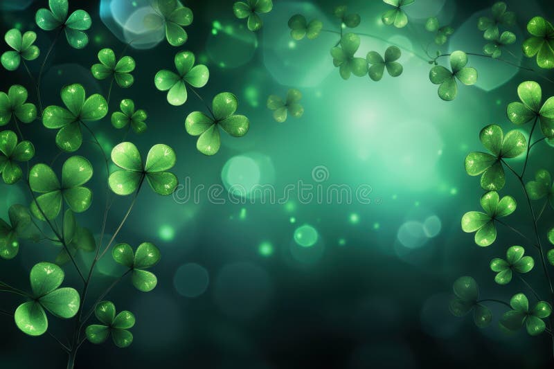 Snygg klöver-bakgrund för st. patriarkdagsdesign royaltyfri illustrationer